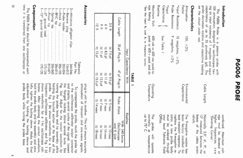 Tastkopf P6006; Tektronix; Portland, (ID = 1518838) Equipment