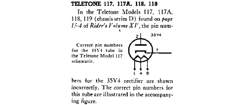 119 ; Tele-Tone Radio Corp (ID = 713188) Radio