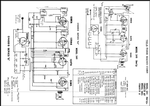 148 Ch= S; Tele-Tone Radio Corp (ID = 365337) Radio