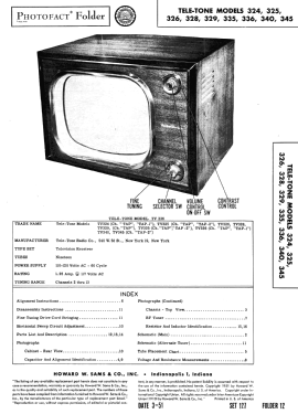 TV329 Ch= TAP; Tele-Tone Radio Corp (ID = 2888275) Televisión