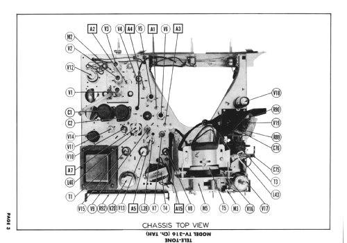 TV-316 Ch= TAH; Tele-Tone Radio Corp (ID = 2057967) Televisore