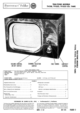 TV-322 Ch= TAM; Tele-Tone Radio Corp (ID = 2861573) Televisión