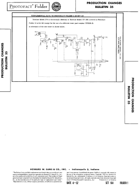 TV-374 Ch= 8001; Tele-Tone Radio Corp (ID = 3037894) Television