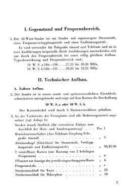10 Watt Sender a 10W.S.a / 24b-130 / TS10/130; Telefunken (ID = 3056773) Mil Tr