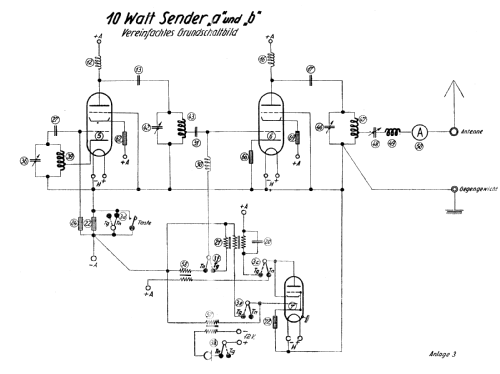 10 Watt Sender a 10W.S.a / 24b-130 / TS10/130; Telefunken (ID = 3056791) Mil Tr