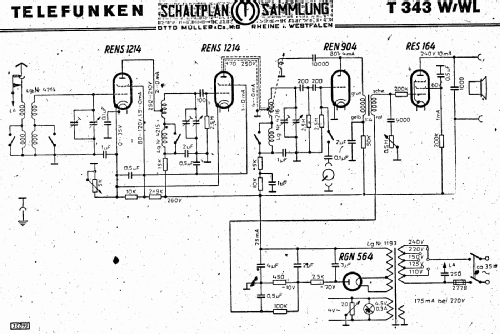 343WL ; Telefunken (ID = 2887496) Radio