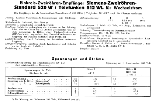 512WL ; Telefunken (ID = 3035296) Radio