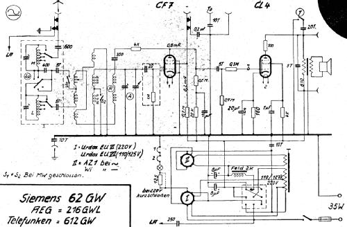 612GW ; Telefunken (ID = 2997373) Radio