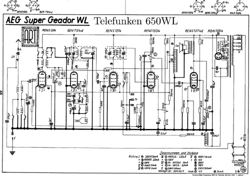 650WL ; Telefunken (ID = 2524293) Radio