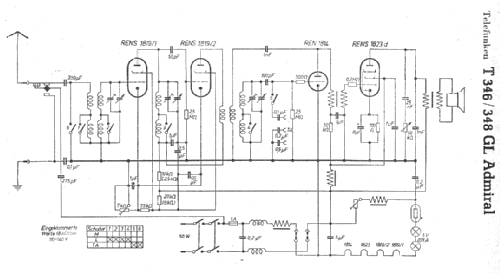 Admiral 348GL ; Telefunken (ID = 7627) Radio