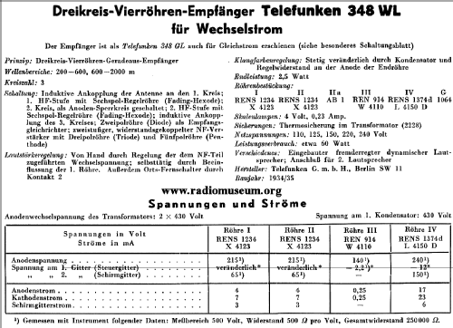 Admiral 348WL ; Telefunken (ID = 37548) Radio