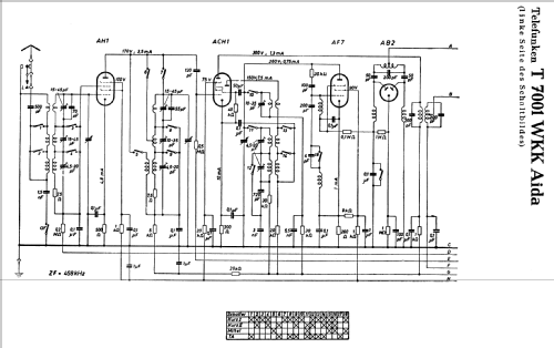 Aida 7001WKK ; Telefunken (ID = 2448656) Radio