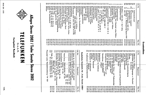 Allegro-Stereo 2082; Telefunken (ID = 545741) Radio