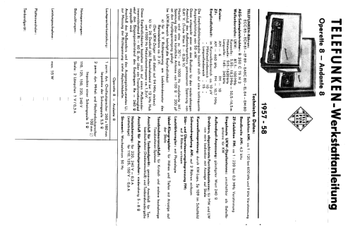 Andante 8; Telefunken (ID = 62494) Radio