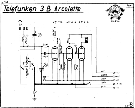 Arcolette 3 ; Telefunken (ID = 2020332) Radio