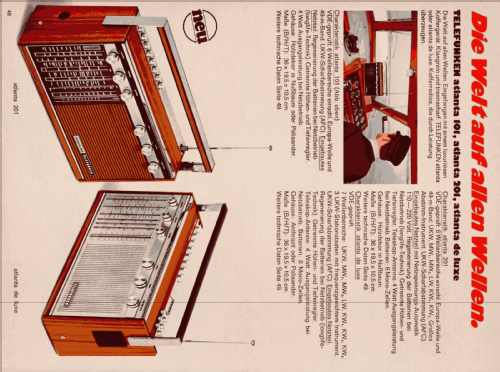 Atlanta 201; Telefunken (ID = 2087083) Radio