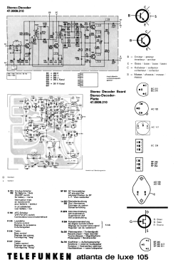 Atlanta de luxe 105 ; Telefunken (ID = 2764263) Radio