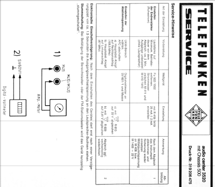 Audio Center 3520; Telefunken (ID = 1182533) Radio