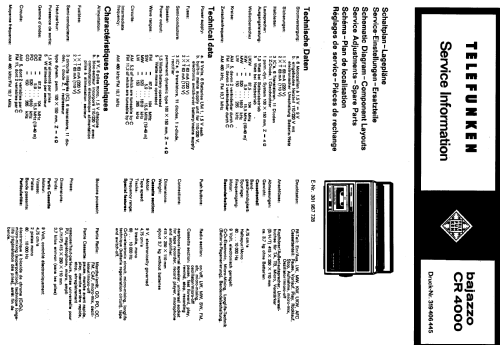Bajazzo CR4000; Telefunken (ID = 365133) Radio