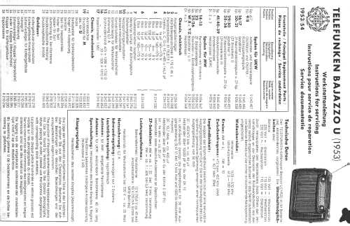 Bajazzo U 1953; Telefunken (ID = 222461) Radio