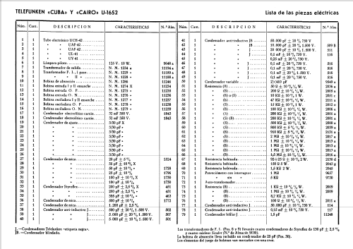 Cairo U-1652; Telefunken (ID = 2066623) Radio