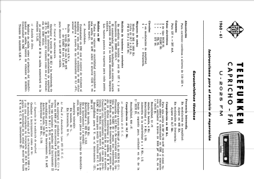 Capricho FM U-2025-FM; Telefunken (ID = 2066579) Radio