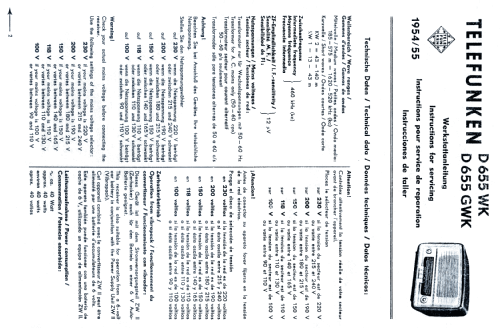 D655 GWK Trop; Telefunken (ID = 1799669) Radio