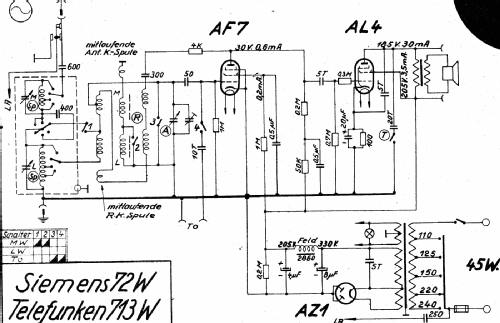 Der kleine Telefunken 713W ; Telefunken (ID = 3007271) Radio