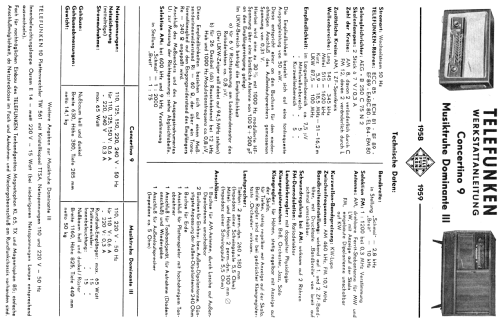 Dominante III ; Telefunken (ID = 645882) Radio