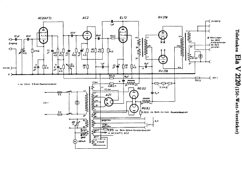 Ela V2120; Telefunken (ID = 1750000) Ampl/Mixer