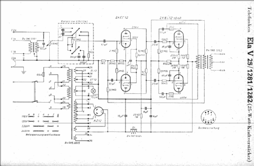 Ela V25-1281; Telefunken (ID = 7895) Ampl/Mixer