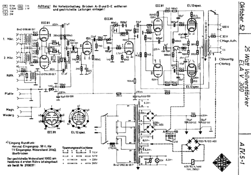 Ela V300; Telefunken (ID = 1421027) Ampl/Mixer