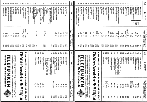 Ela V411/1-6; Telefunken (ID = 29807) Verst/Mix