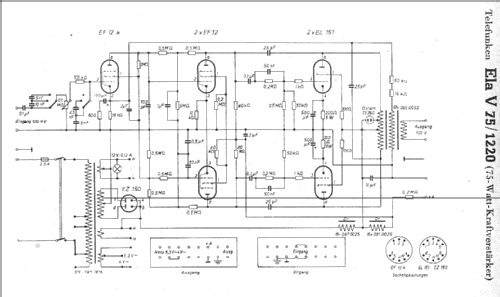 Ela V75/1220; Telefunken (ID = 7920) Ampl/Mixer