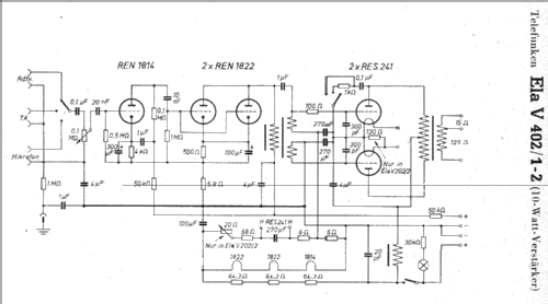 Ela V 402/1; Telefunken (ID = 7908) Ampl/Mixer