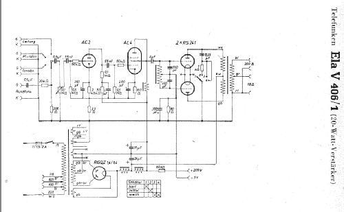 Ela V 406/1; Telefunken (ID = 7912) Ampl/Mixer