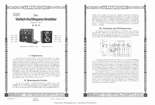 EV243a; Telefunken (ID = 616839) RF-Ampl.