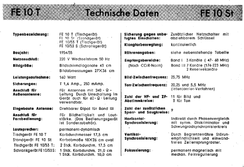 FE10St; Telefunken (ID = 104384) Television