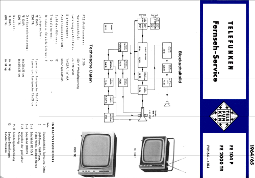 FE2000TR; Telefunken (ID = 1644494) Television