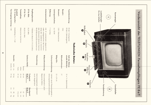 FE8aT; Telefunken (ID = 2478592) Television