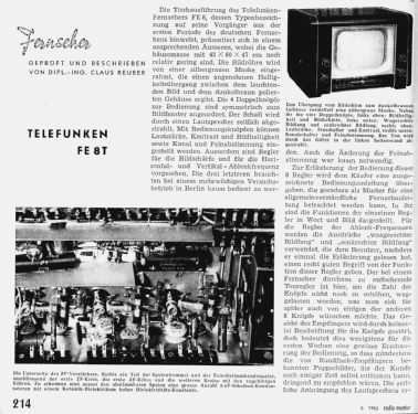 FE8S; Telefunken (ID = 2479413) Television