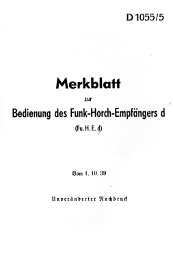 Funkhorchempfänger Fu H.E.d 'Horst'; Telefunken (ID = 3030222) Mil Re