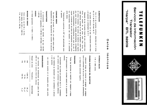 Harpa BTL-32209; Telefunken (ID = 2069484) Radio