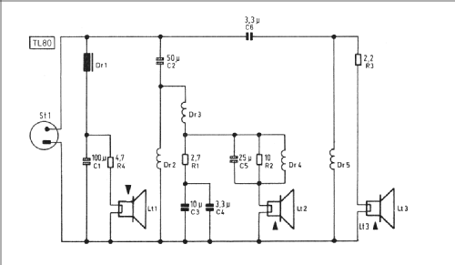 HiFi Lautsprecherbox, HiFi Klangbox TL80; Telefunken (ID = 666790) Altavoz-Au