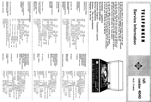 hifi-center 4040; Telefunken (ID = 100274) Radio