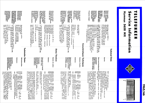 Hymnus 5658 MX; Telefunken (ID = 1941950) Radio