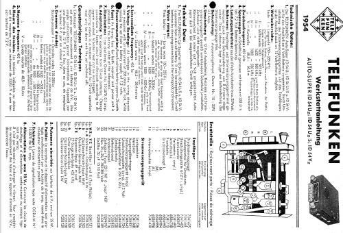 ID54V; Telefunken (ID = 543450) Car Radio