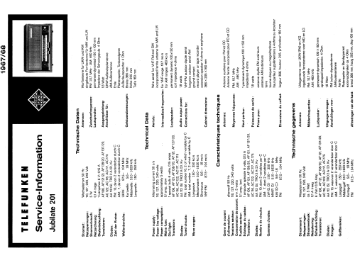 Jubilate 201; Telefunken (ID = 1947198) Radio