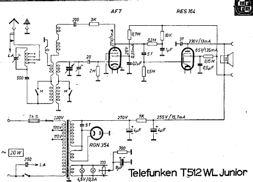 Junior 512WL ; Telefunken (ID = 2637955) Radio