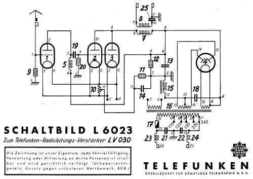 Radioleitungs-Verstärker LV 030; Telefunken (ID = 1768807) Ampl/Mixer